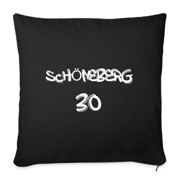 Schöneberg 30 Bezirk Berlin - Sofakissenbezug 45 x 45 cm - Schwarz - Vorne
