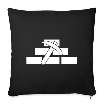 Maurer - Sofakissenbezug 45 x 45 cm - Schwarz - Vorne