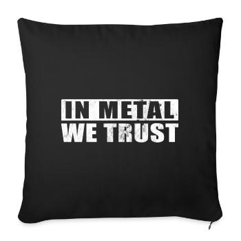 Heavy Metal Metal Fan Biker Rocker Festival - Sofa pillowcase 17,3'' x 17,3'' (45 x 45 cm) - black - Front