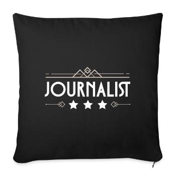 Journalist Beruf - Sofakissenbezug 45 x 45 cm - Schwarz - Vorne