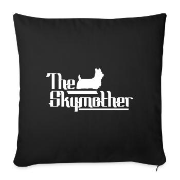 Skye Terrier Maman Mama Maîtresse pour toi Dog Mama - Housse de coussin décorative 45 x 45 cm - noir - Devant
