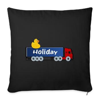 Truck Holiday - Housse de coussin décorative 45 x 45 cm - noir - Devant