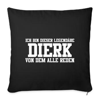 Dierk Name Design - Sofakissenbezug 45 x 45 cm - Schwarz - Vorne