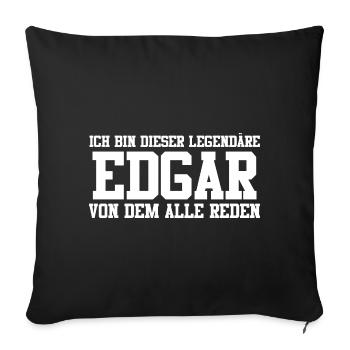 Edgar Name Design - Sofakissenbezug 45 x 45 cm - Schwarz - Vorne