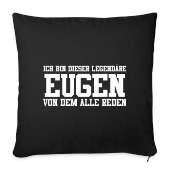 Eugen Name Design - Sofakissenbezug 45 x 45 cm - Schwarz - Vorne