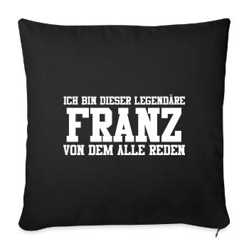 Franz Name Design - Sofakissenbezug 45 x 45 cm - Schwarz - Vorne