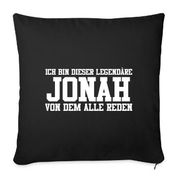 Jonah Name Design - Sofakissenbezug 45 x 45 cm - Schwarz - Vorne