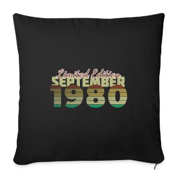 45th Anniversary Limited Edition (SCR) 09/1980 - Sofa pillowcase 17,3'' x 17,3'' (45 x 45 cm) - black - Front