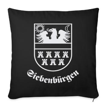 Wappen Siebenbürgen "Siebenbürgen" weiss - Sofakissenbezug 45 x 45 cm - Schwarz - Vorne