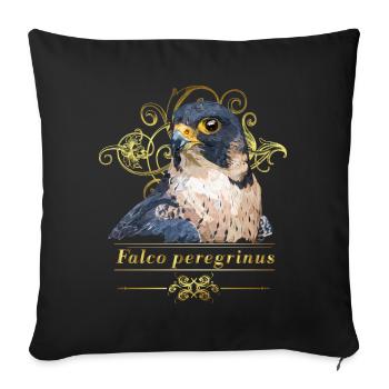 Faucon - Housse de coussin décorative 45 x 45 cm - noir - Devant