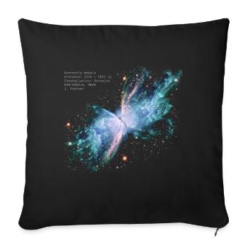 Butterfly Nebula - NGC 6302 - Sofa pillowcase 17,3'' x 17,3'' (45 x 45 cm) - black - Front