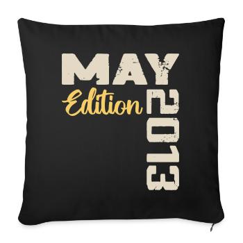 May 2013 Birthday May 2013 Gift May 2013 May - Sofa pillowcase 17,3'' x 17,3'' (45 x 45 cm) - black - Front
