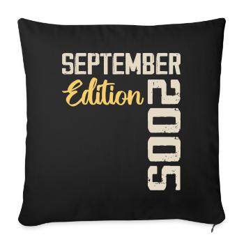 September 2005 - 19th Anniversary September 2005 - Sofa pillowcase 17,3'' x 17,3'' (45 x 45 cm) - black - Front