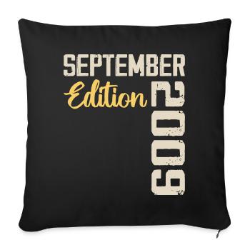 September 2009 - 15th Anniversary September 2009 - Sofa pillowcase 17,3'' x 17,3'' (45 x 45 cm) - black - Front