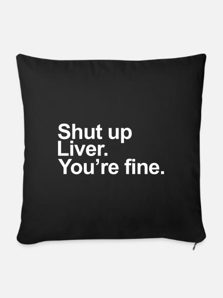 LIVER SHIRT - Sofakissenbezug 45 x 45 cm - Schwarz