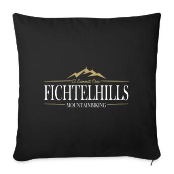 Fichtelhills Mountainbiking12SC - Housse de coussin décorative 45 x 45 cm - noir - Devant