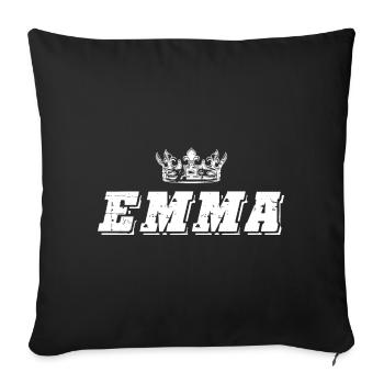 Emma - Sofa pillowcase 17,3'' x 17,3'' (45 x 45 cm) - black - Front