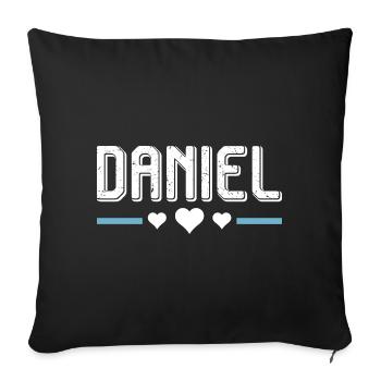 Daniel - Housse de coussin décorative 45 x 45 cm - noir - Devant
