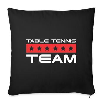 Table Tennis Crew - Sofakissenbezug 45 x 45 cm - Schwarz - Vorne