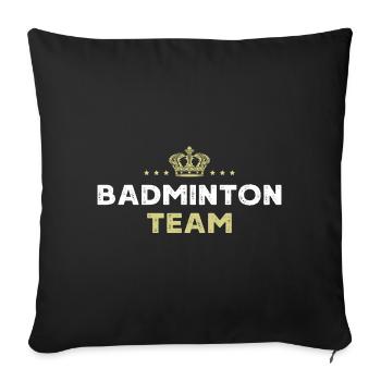 Équipe de badminton - Housse de coussin décorative 45 x 45 cm - noir - Devant