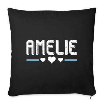 Amelie - Sofa pillowcase 17,3'' x 17,3'' (45 x 45 cm) - black - Front