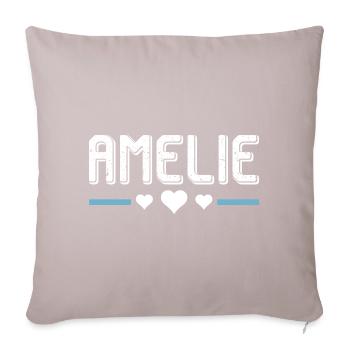 Amélie - Housse de coussin décorative 45 x 45 cm - taupe clair - Devant