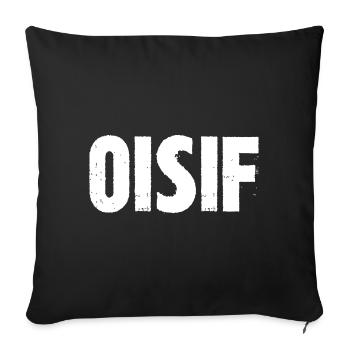 oisif - Housse de coussin décorative 45 x 45 cm - noir - Devant