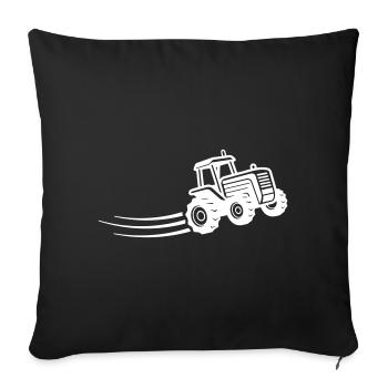 Tracteur Farmer Symbole Farmer - Housse de coussin décorative 45 x 45 cm - noir - Devant