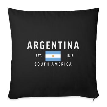 Argentina Est 1816 Vintage - Sofa pillowcase 17,3'' x 17,3'' (45 x 45 cm) - black - Front