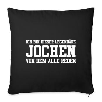 Jochen Name Design - Sofakissenbezug 45 x 45 cm - Schwarz - Vorne