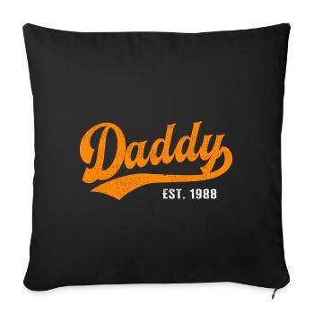 Bester Papa der Welt seit 1988 Vatertag - Sofakissenbezug 45 x 45 cm - Schwarz - Vorne
