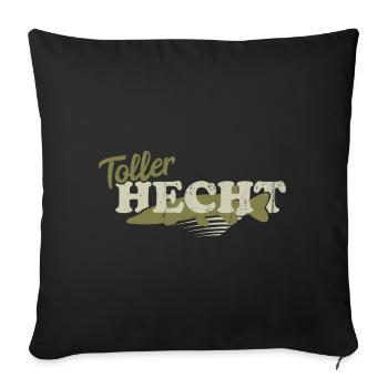 Great pike angler Angel fishing sayings gift - Sofa pillowcase 17,3'' x 17,3'' (45 x 45 cm) - black - Front