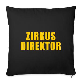 CIRQUE DIRECTEUR CADEAU BUREAU HUMOUR CHEF - Housse de coussin décorative 45 x 45 cm - noir - Devant