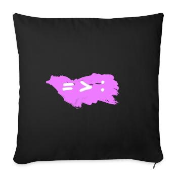 Commonality greater division - Sofa pillowcase 17,3'' x 17,3'' (45 x 45 cm) - black - Front