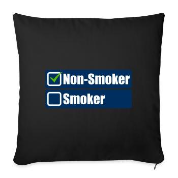 Non Smoker - Sofa pillowcase 17,3'' x 17,3'' (45 x 45 cm) - black - Front