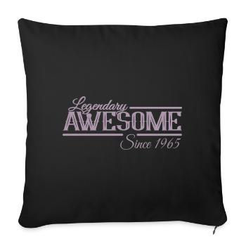 Legendary since 1965 Vintage Birthday - Sofa pillowcase 17,3'' x 17,3'' (45 x 45 cm) - black - Front