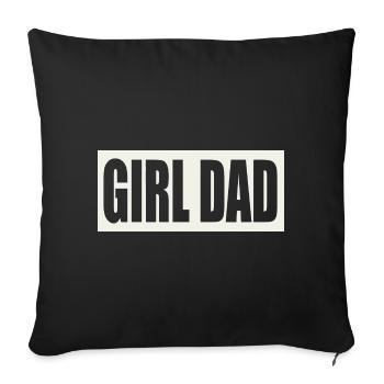 FILLE PAPA - Housse de coussin décorative 45 x 45 cm - noir - Devant