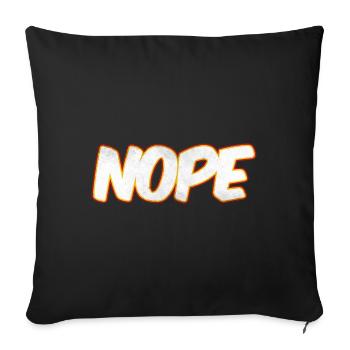 NOPE Nope nope - Sofa pillowcase 17,3'' x 17,3'' (45 x 45 cm) - black - Front