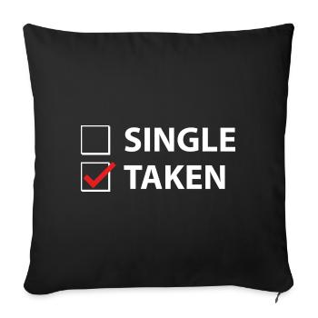 Single Taken - Sofa pillowcase 17,3'' x 17,3'' (45 x 45 cm) - black - Front