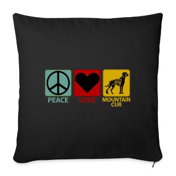 Mountain Cur Hund Mom Mama Sprüche Lustige - Sofakissenbezug 45 x 45 cm - Schwarz - Vorne