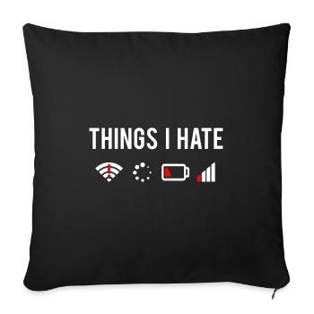 Geek cadeau nerd - Housse de coussin décorative 45 x 45 cm - noir - Devant
