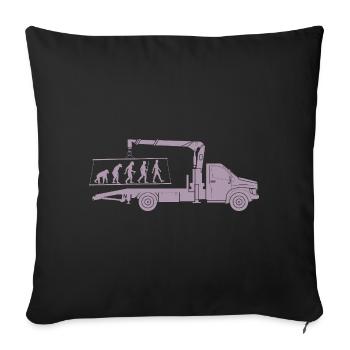 Tow Truck Evolution Silhouette Minimalist - Sofa pillowcase 17,3'' x 17,3'' (45 x 45 cm) - black - Front