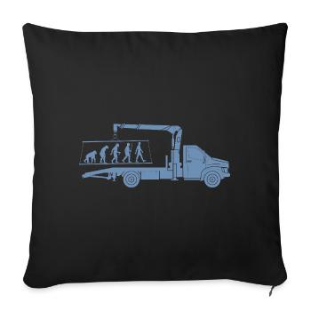 Tow Truck Evolution Silhouette Minimalist - Sofa pillowcase 17,3'' x 17,3'' (45 x 45 cm) - black - Front