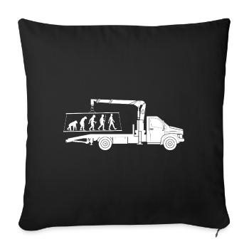 Tow Truck Evolution Silhouette Minimalist - Sofa pillowcase 17,3'' x 17,3'' (45 x 45 cm) - black - Front