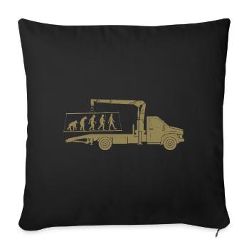 Tow Truck Evolution Silhouette Minimalist - Sofa pillowcase 17,3'' x 17,3'' (45 x 45 cm) - black - Front