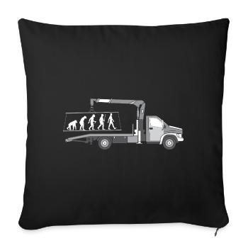 Tow Truck Evolution Silhouette Minimalist - Sofa pillowcase 17,3'' x 17,3'' (45 x 45 cm) - black - Front