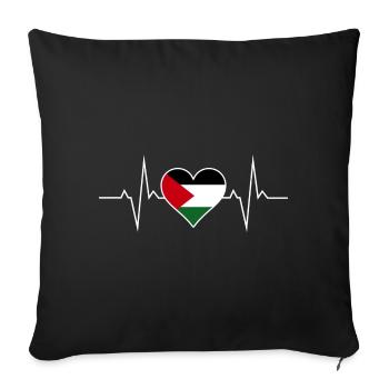 Palestine Heartbeats - Housse de coussin décorative 45 x 45 cm - noir - Devant
