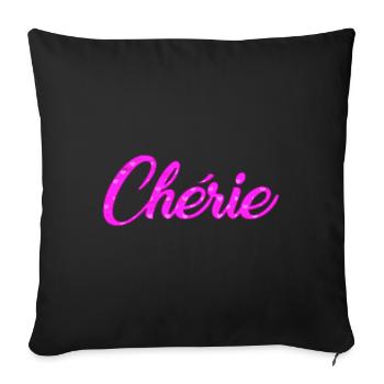 Chérie - Sofa pillowcase 17,3'' x 17,3'' (45 x 45 cm) - black - Front