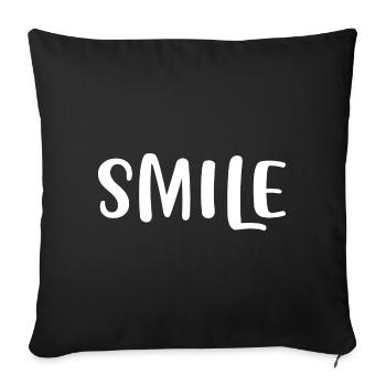 SMILE - Sofakissenbezug 45 x 45 cm - Schwarz - Vorne