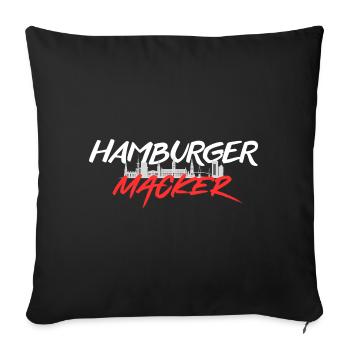 HAMBURGER MACKER Die Kult Marke aus Hamburg - Sofakissenbezug 45 x 45 cm - Schwarz - Vorne